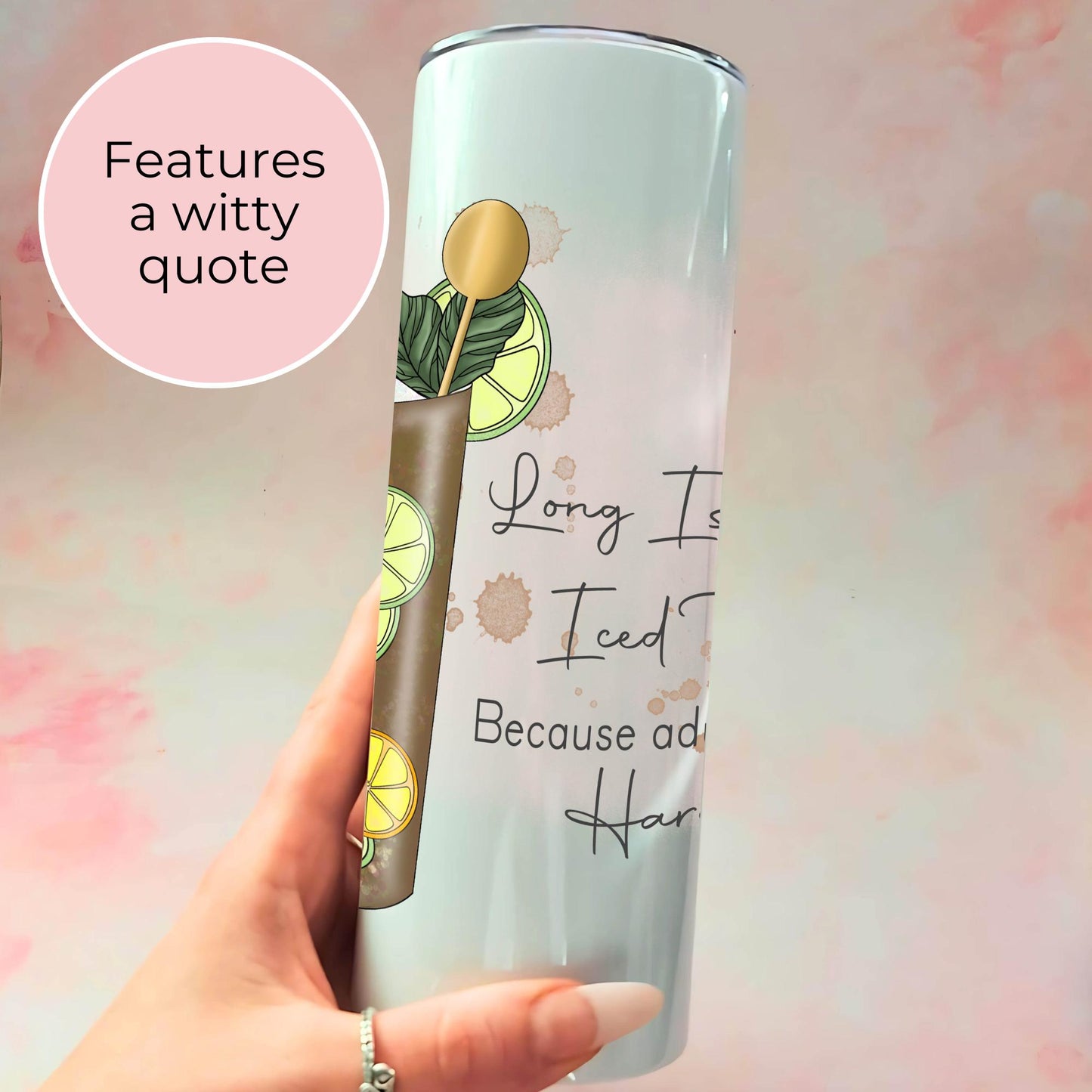 Long Island Iced Tea 20oz Cocktail Stainless Steel Tumbler, Hot Or Cold Tumbler For Picnics Beach Parties, Bachelorette Party Festival Drinkware #ST