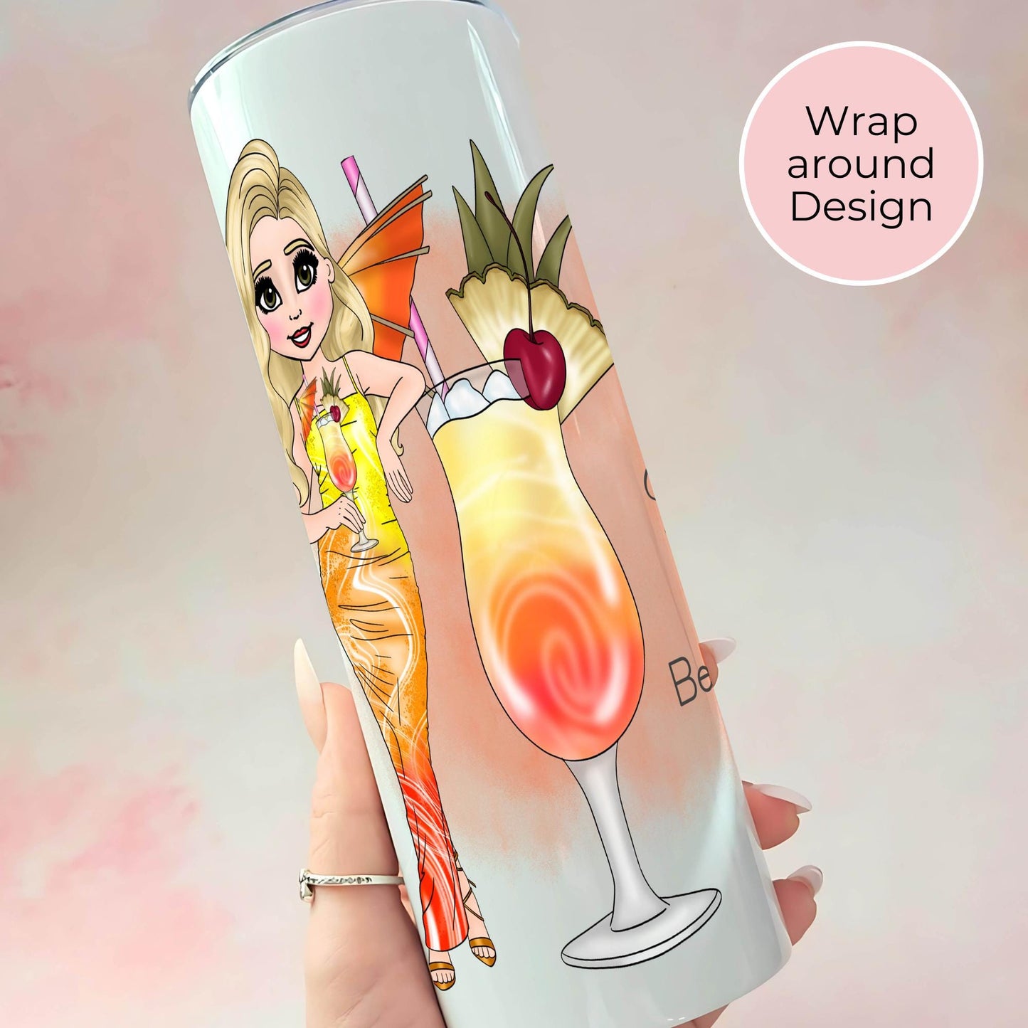 Sex on the Beach 20oz Stainless Steel Tumbler, Pool Party Milestone Birthday Gift For Gym Enthusiast, Her Spill Proof Hot Cold Tumbler Gift #ST