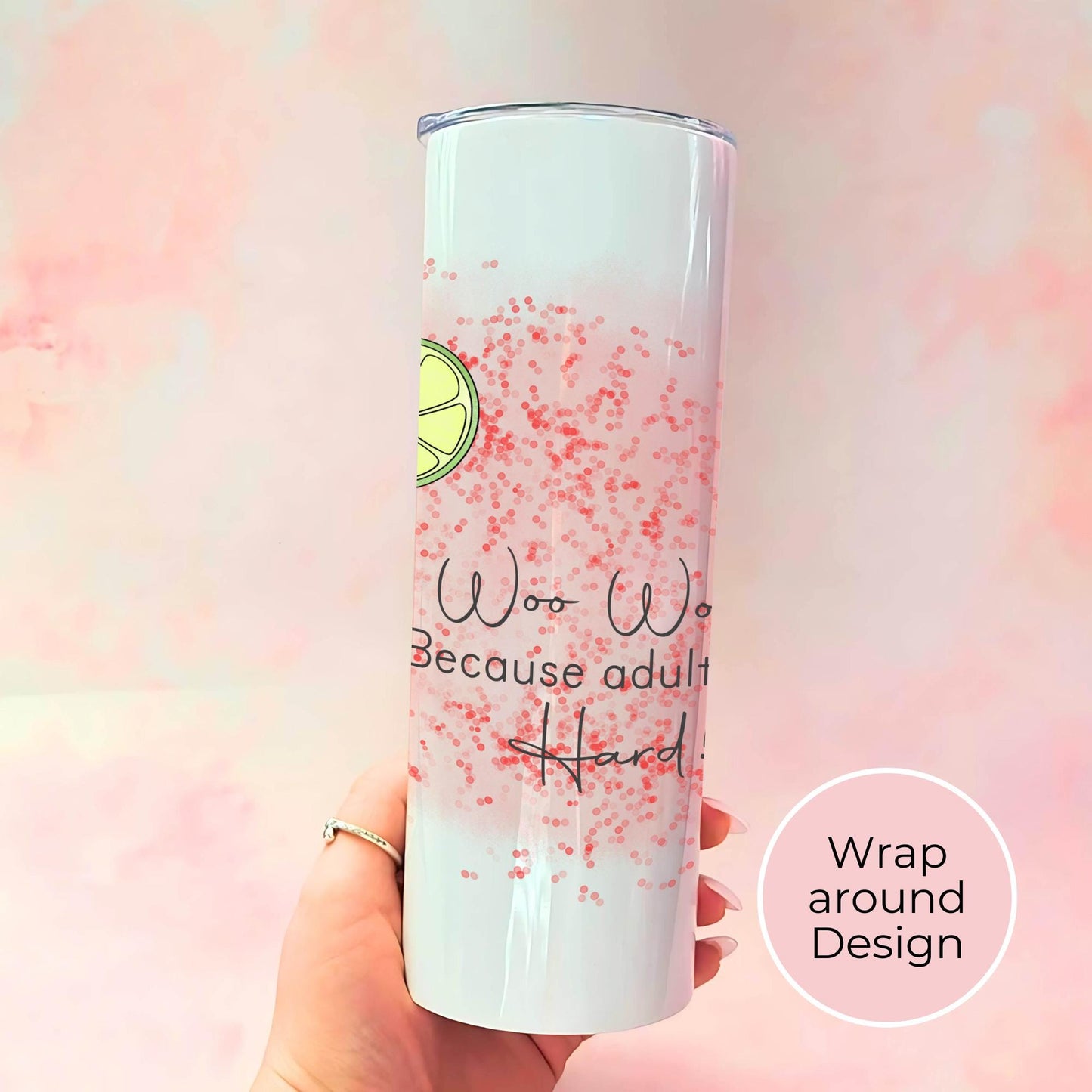 Woo Woo Cocktail Girl Stainless Steel Tumbler, Hot Cold Insulated Tumble For Gym Work Commute, Air Hosttess Spill Proof Travel Tumbler #ST