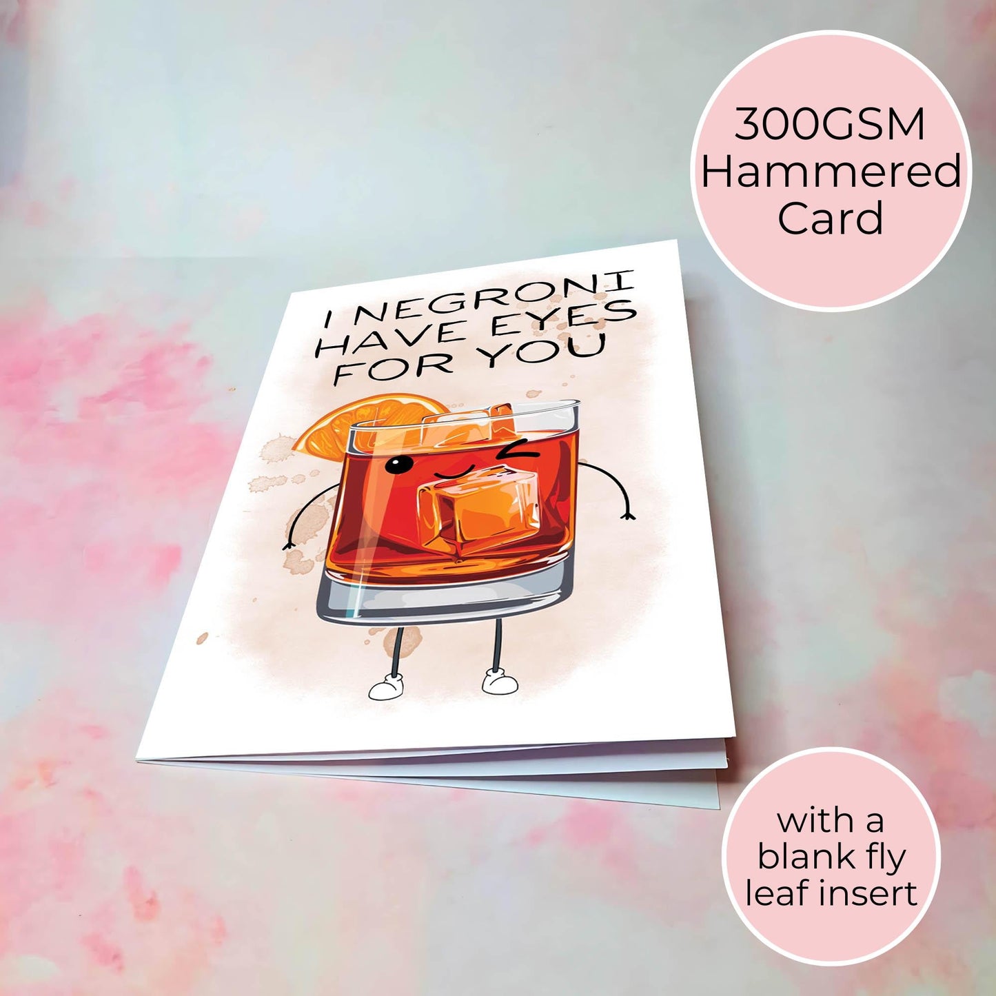 Negroni Cocktail Funny Valentines Card, A5 Valentines Anniversary Birthday Card For Negroni Lover, Couple Humour Gift Card, Greeting Card #G2