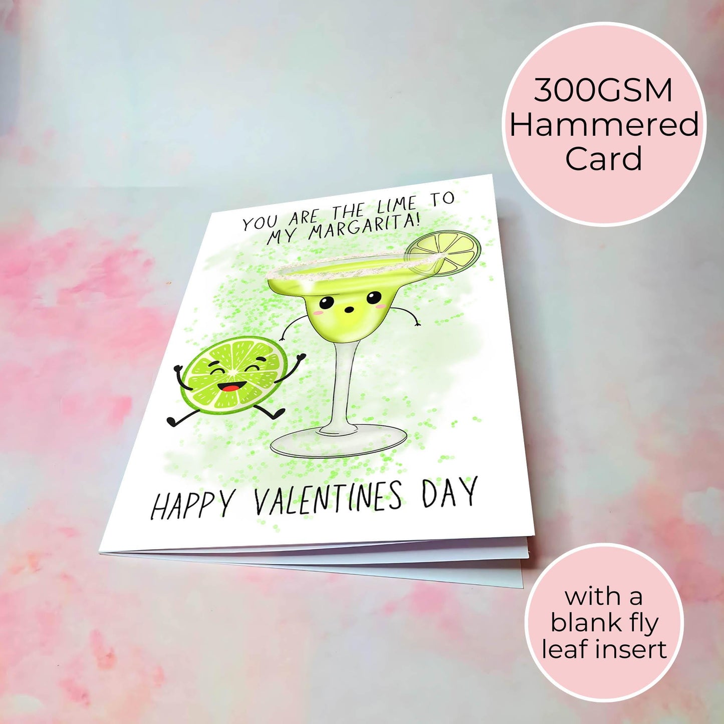 Margarita Valentines Card A5, Printed on 300gsm Hammered Cardstock, Margarita Cocktail Greeting Card Pun Card For Any Occasion #G1