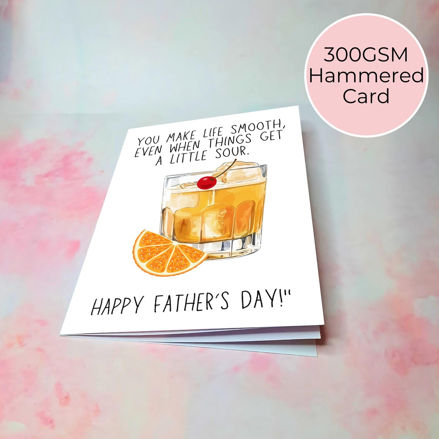 Whisky Sour's Funny Father's Day Card, Pun Card for Dad Grandad Stepdad, Smooth and Sour Quote, Humorous Dad Gift, Unique Whiskey Lover Card #G2