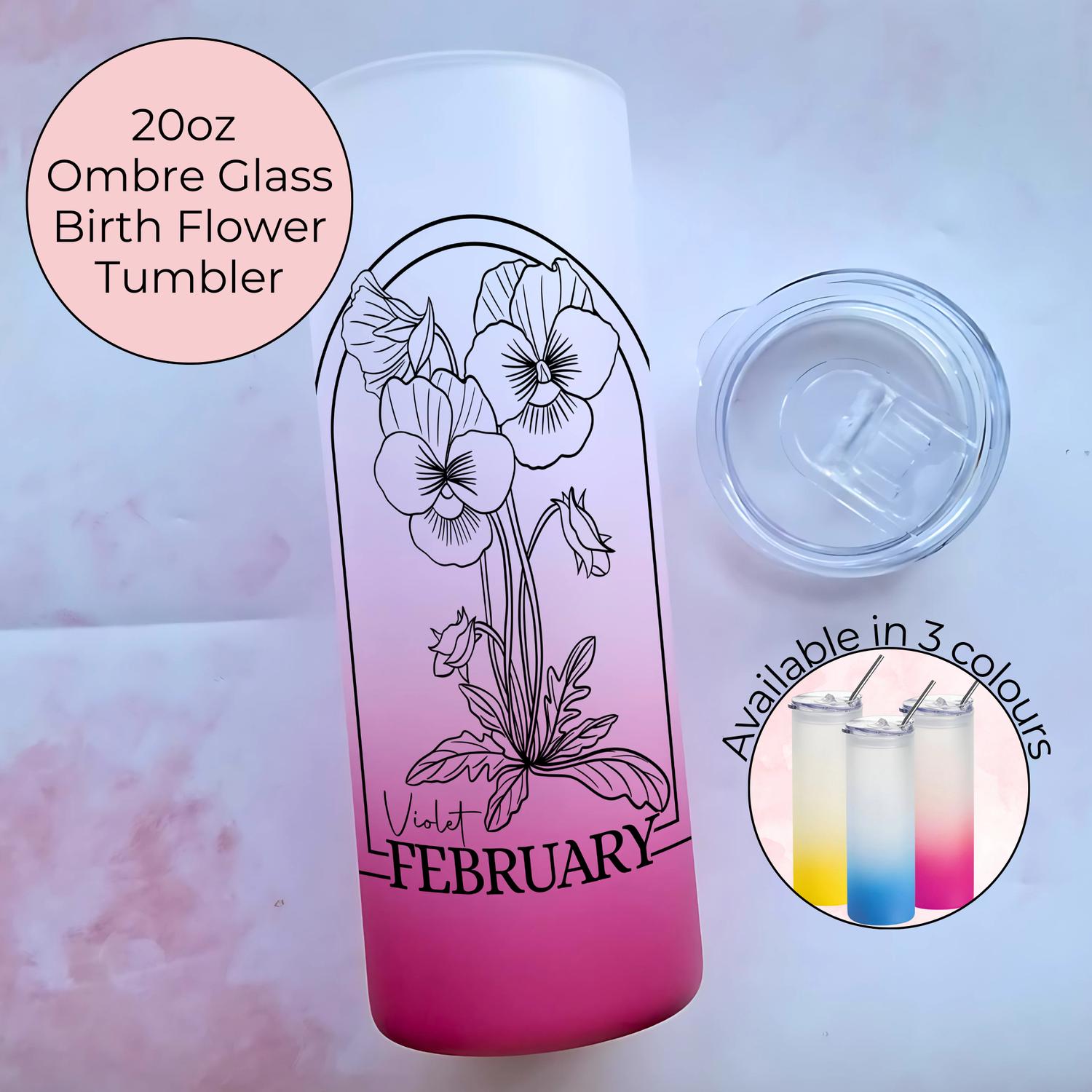 BIRTH FLOWER TUMBLERS
