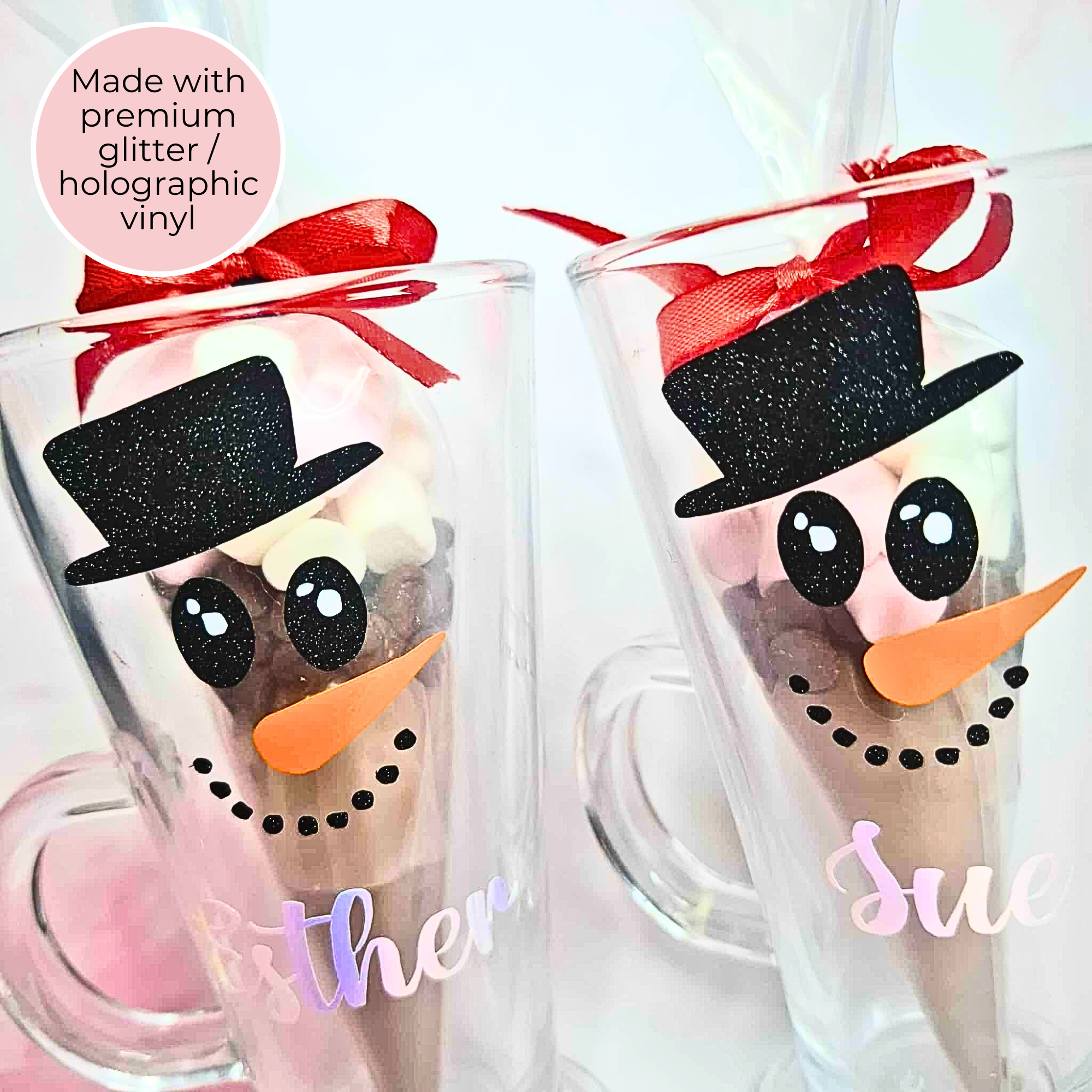 Personalised Christmas Hot Chocolate Glass #CG