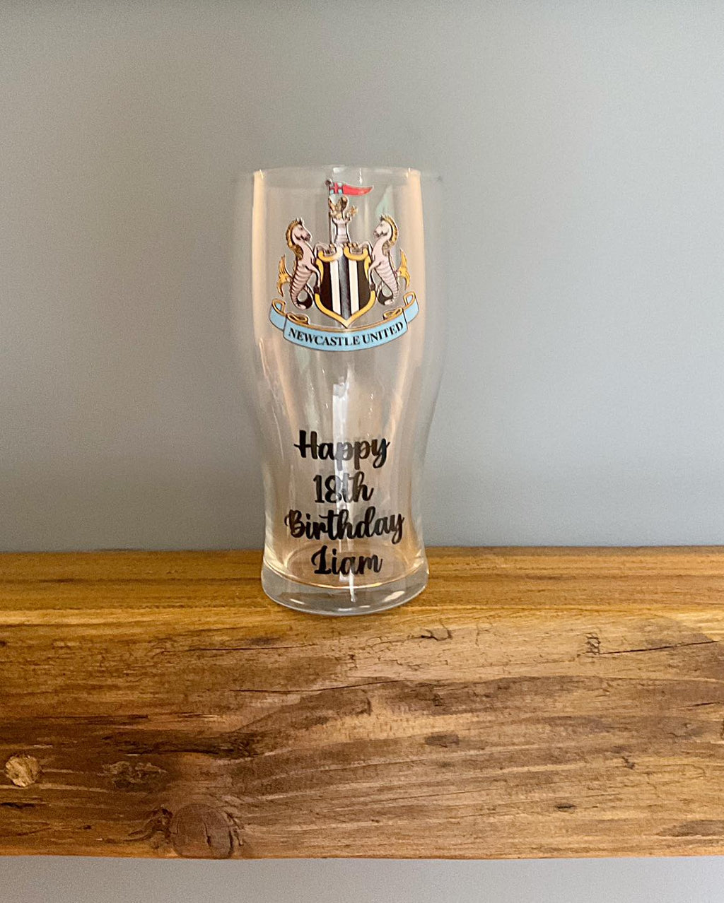 NUFC Football Pint Glass #OG