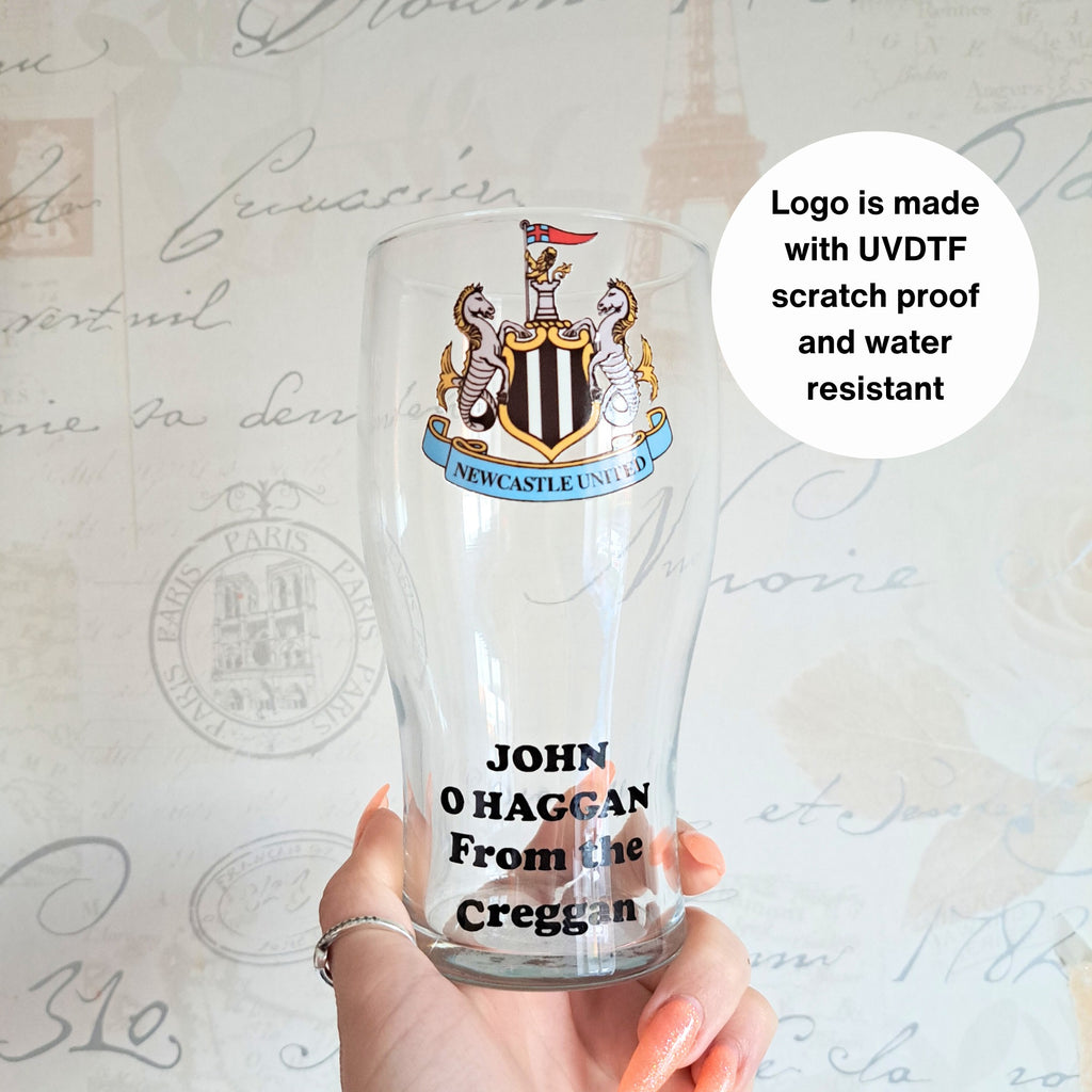 NUFC Football Pint Glass #OG