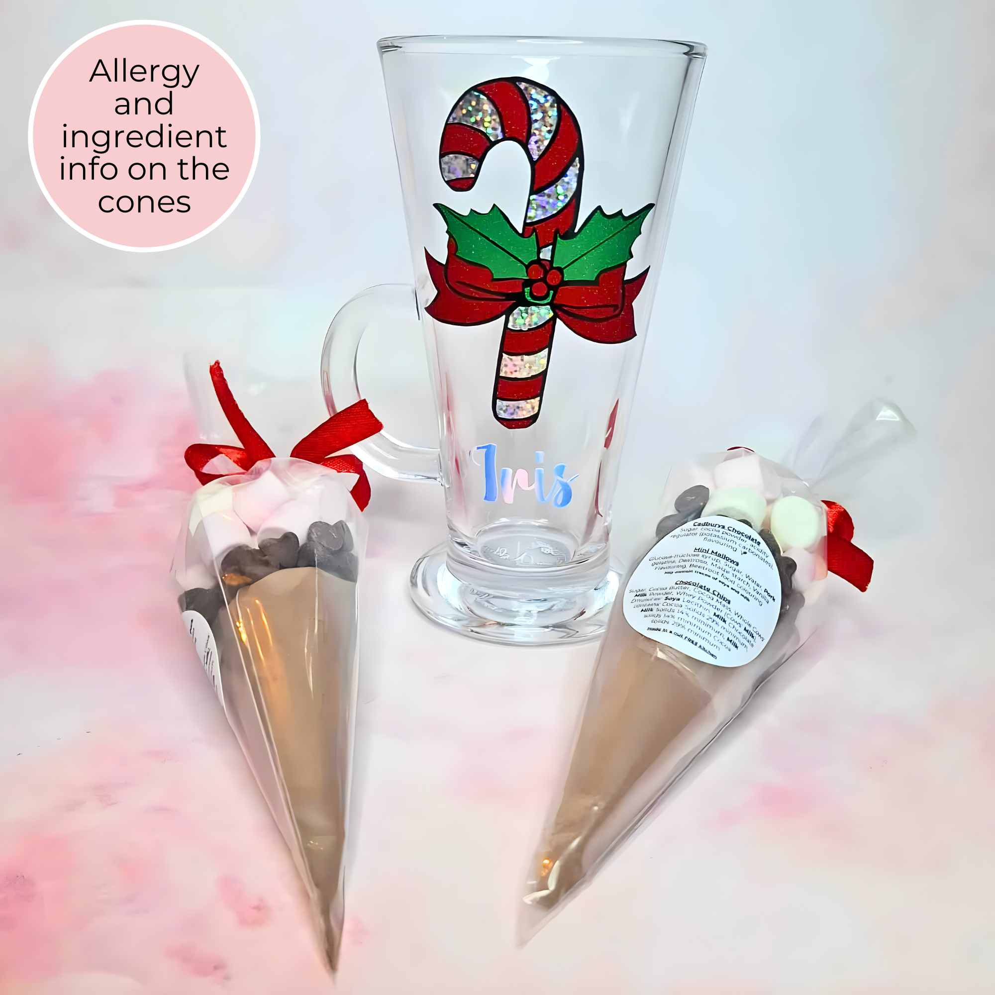 Personalised Christmas Hot Chocolate Glass #CG