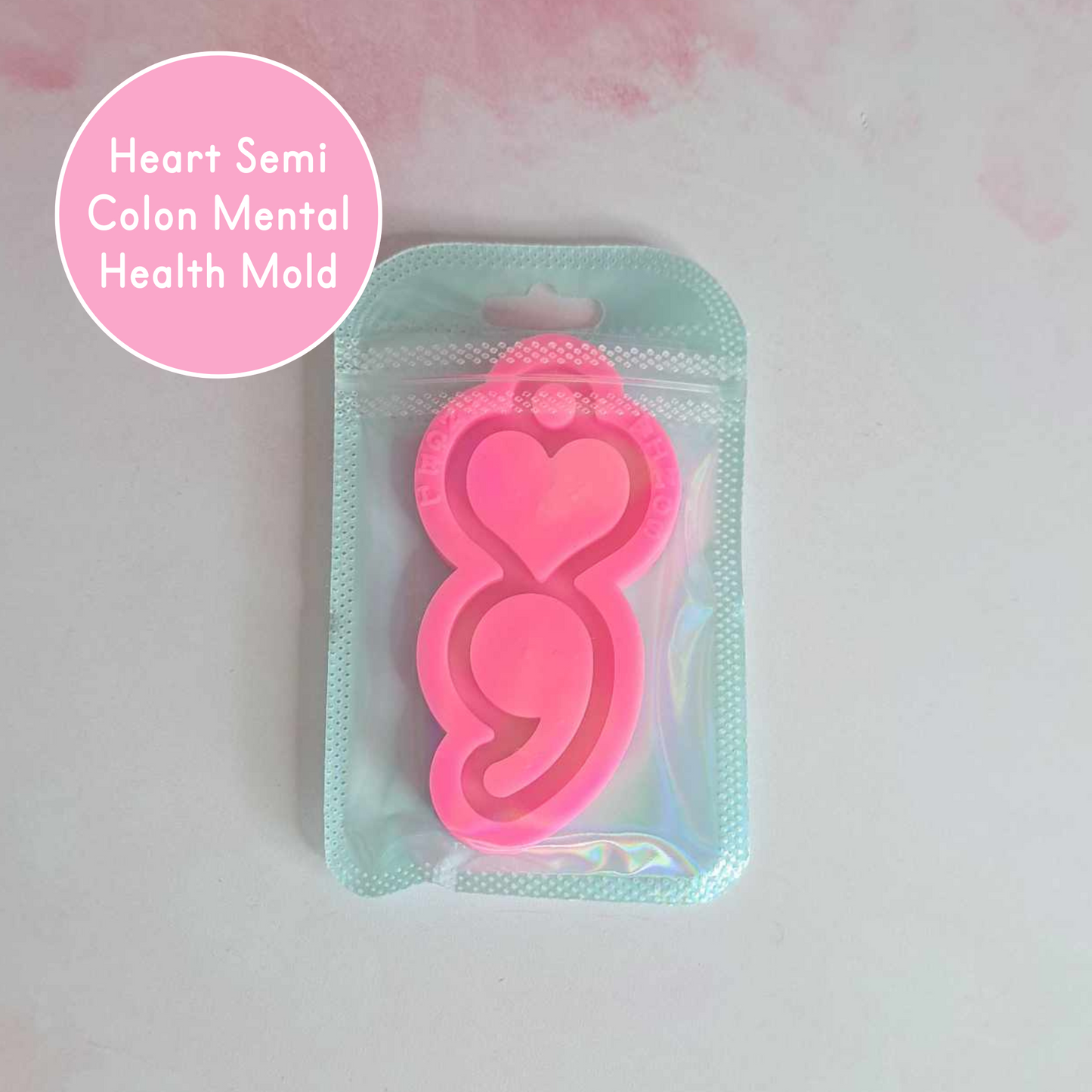 Semi Colon Mental Health Silicone Mold