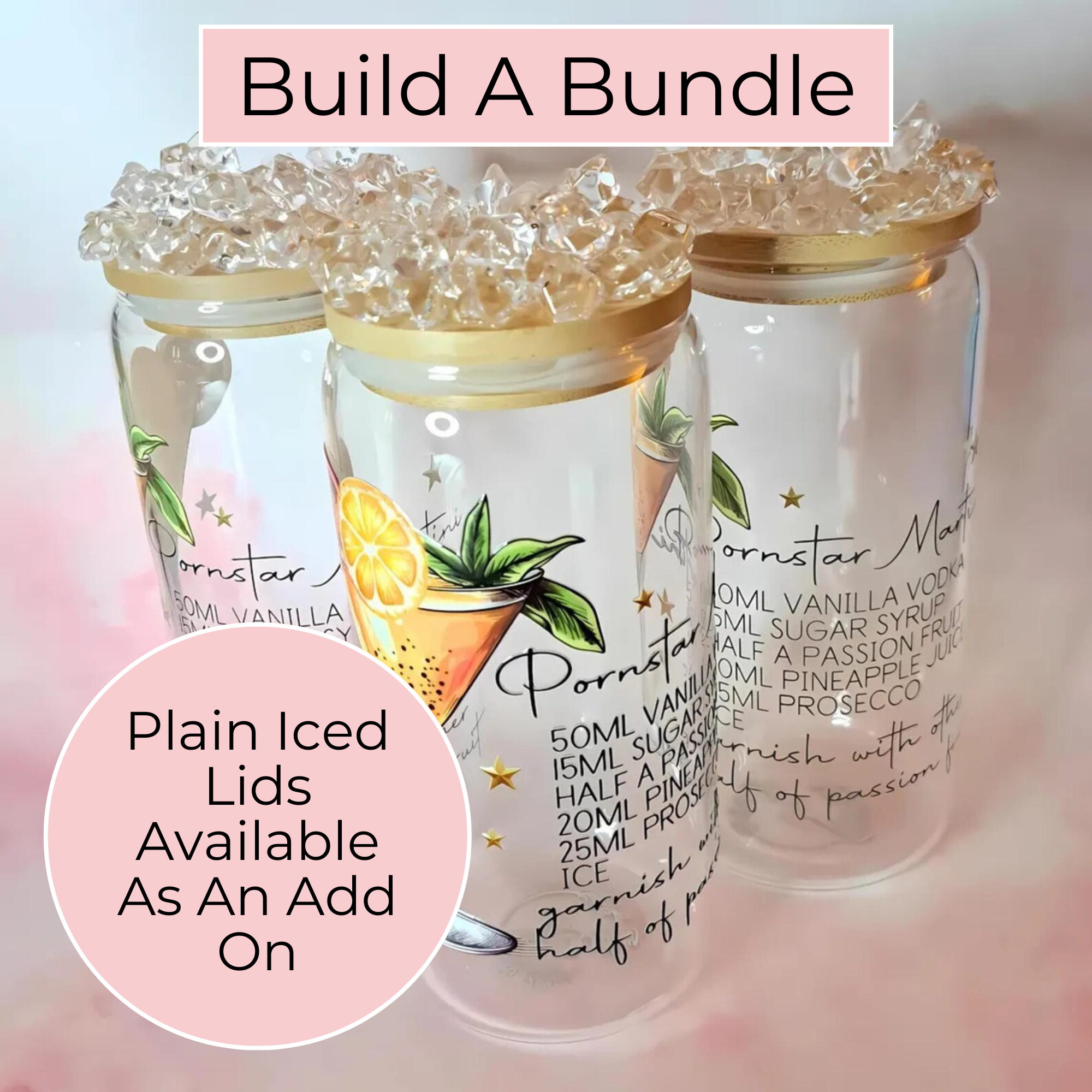 Bloody Mary Cocktail Girl 16oz Frosted Libby Glass – Personalised Recipe Glass #FL