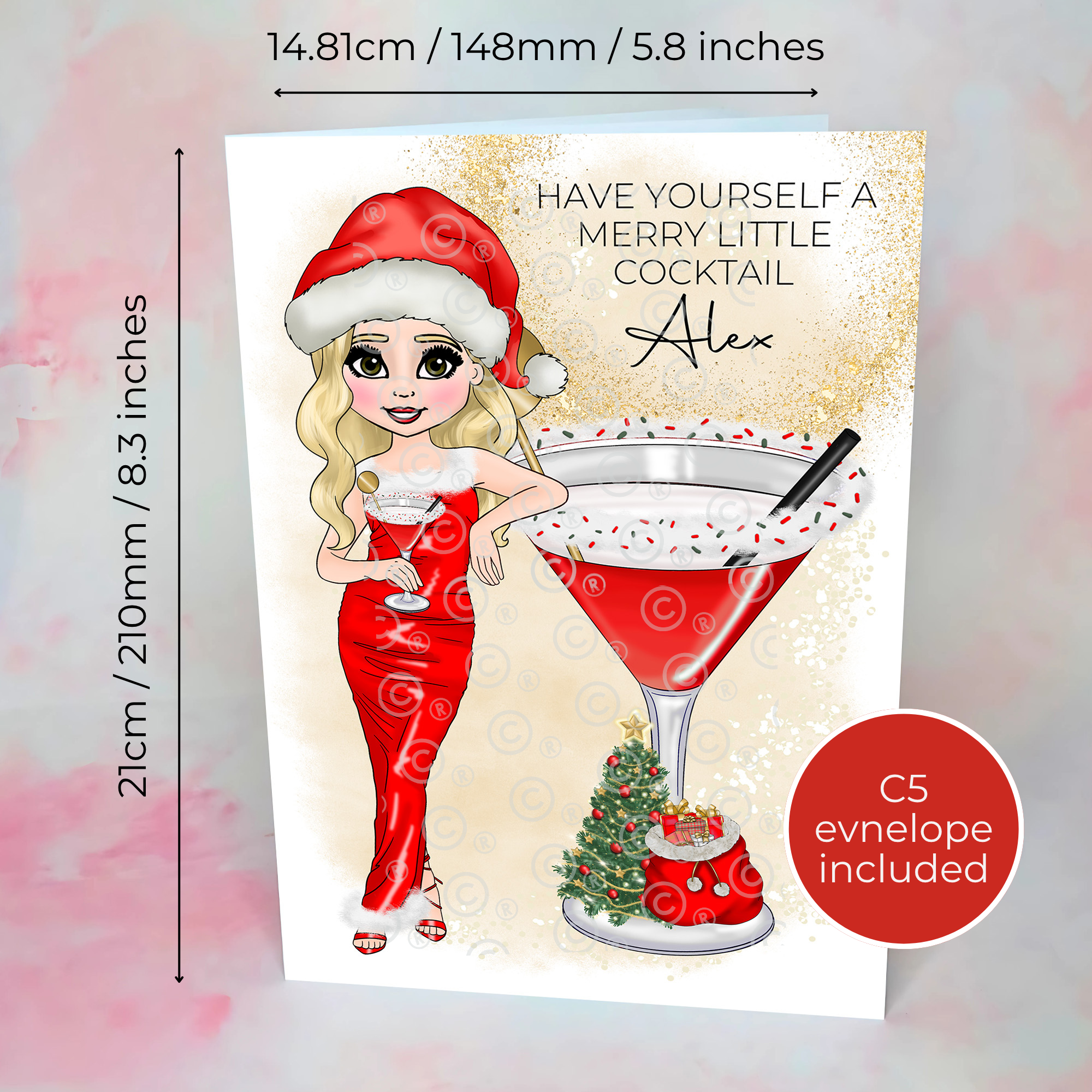 Personalised Clausmopolitan Cocktail Card For A Special Friend #CC