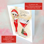 Personalised Clausmopolitan Cocktail Card For A Sister #CC