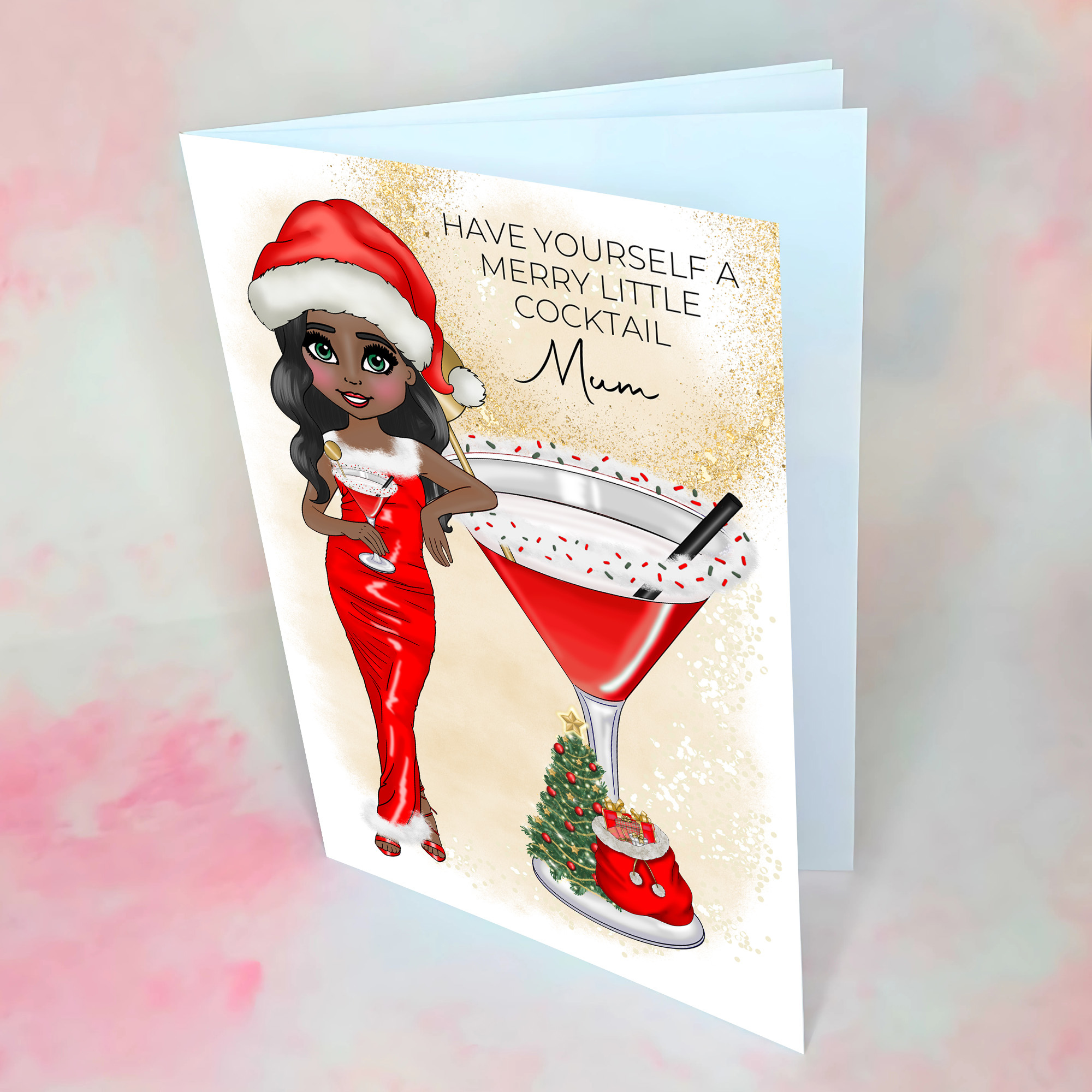 Personalised Clausmopolitan Cocktail Card For Mum #CC