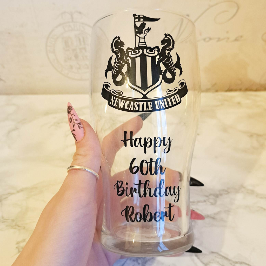 NUFC Football Pint Glass #OG