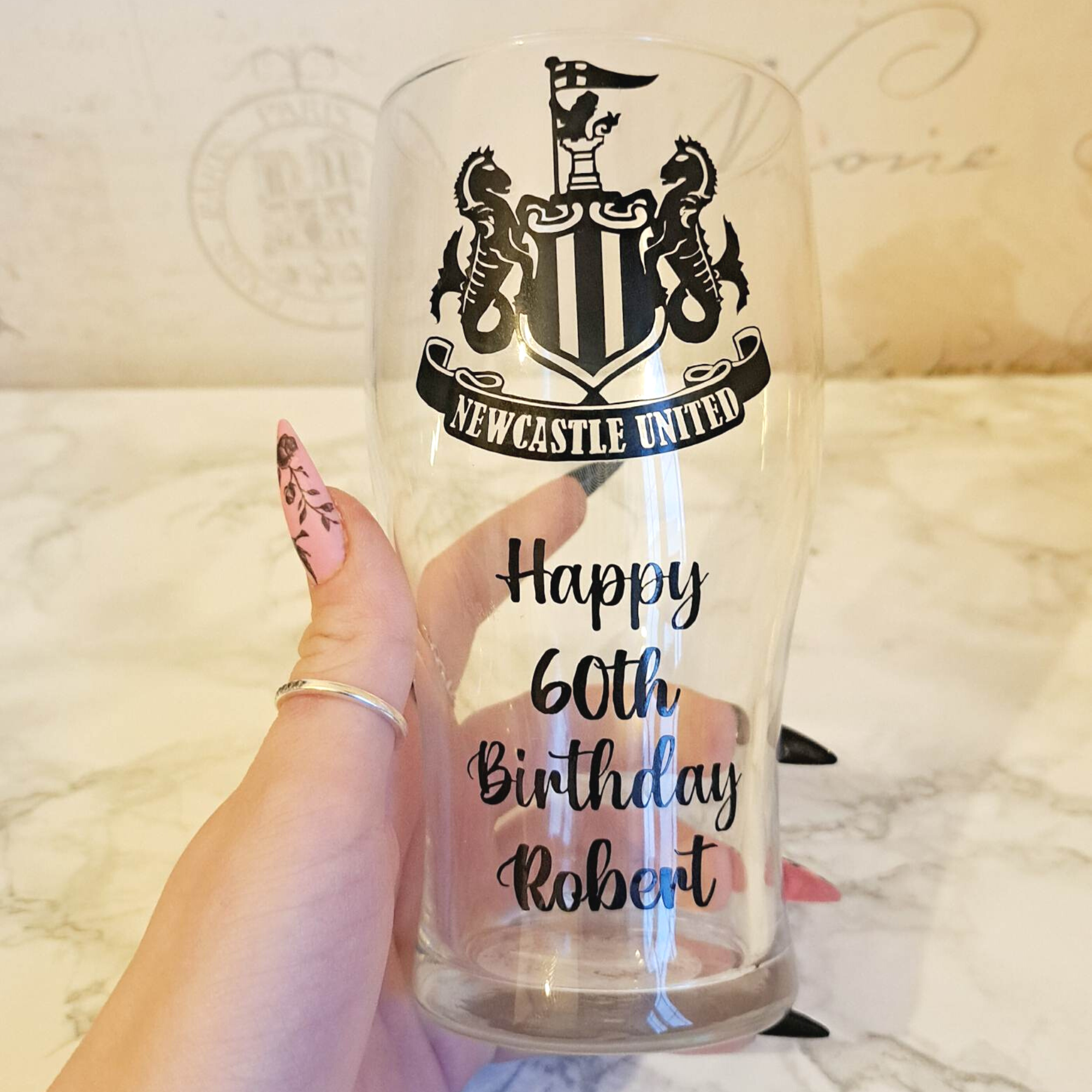 NUFC Football Pint Glass #OG