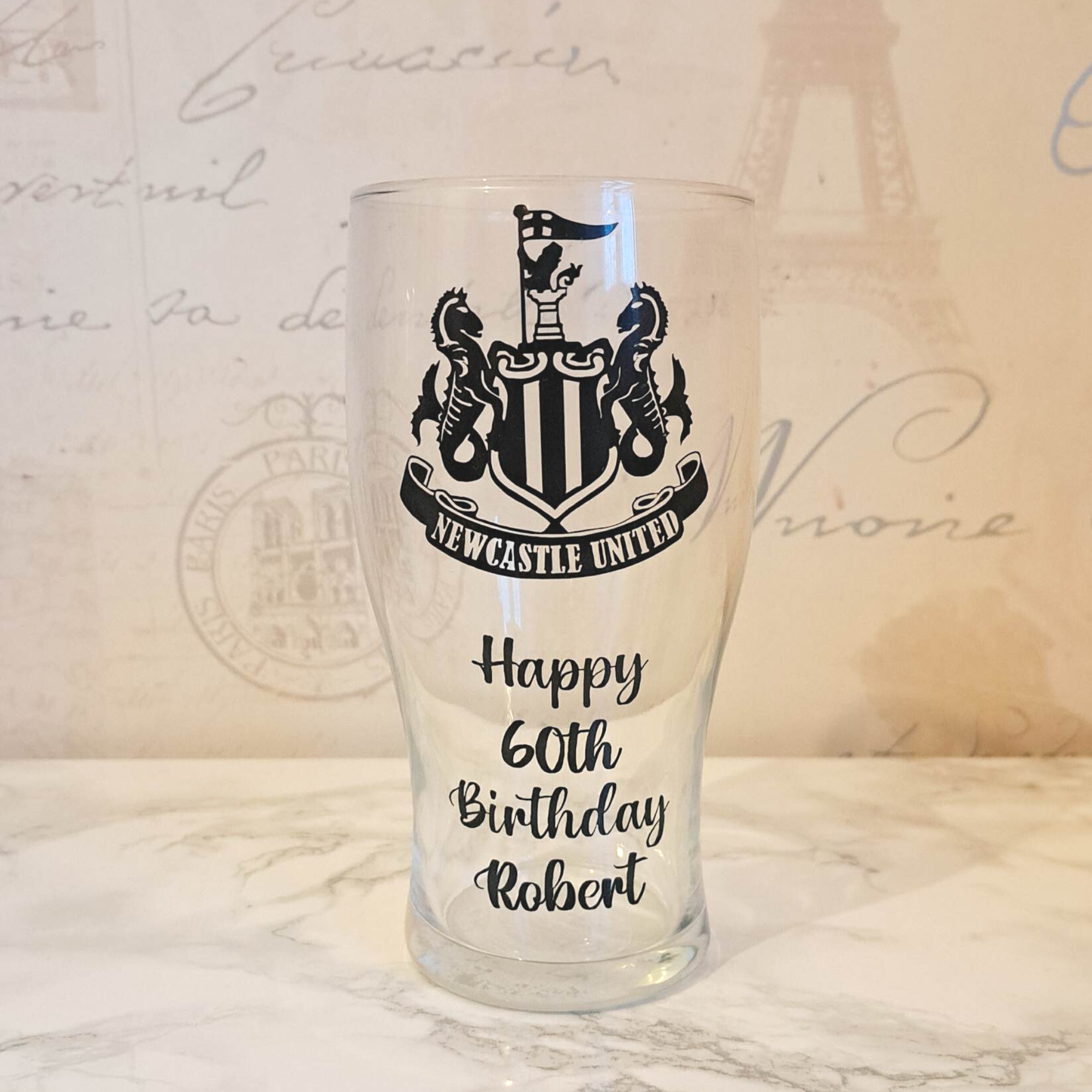 NUFC Football Pint Glass #OG