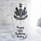 NUFC Football Pint Glass #OG