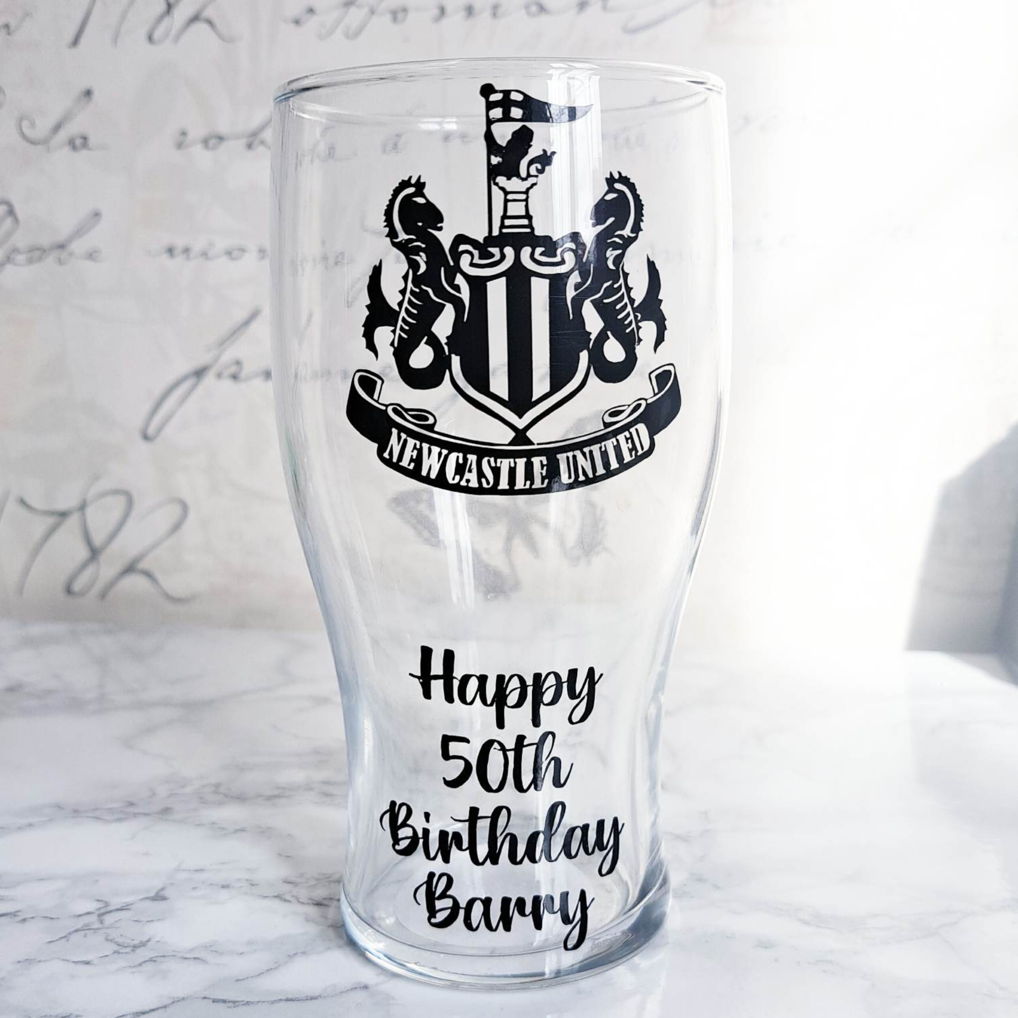 NUFC Football Pint Glass #OG