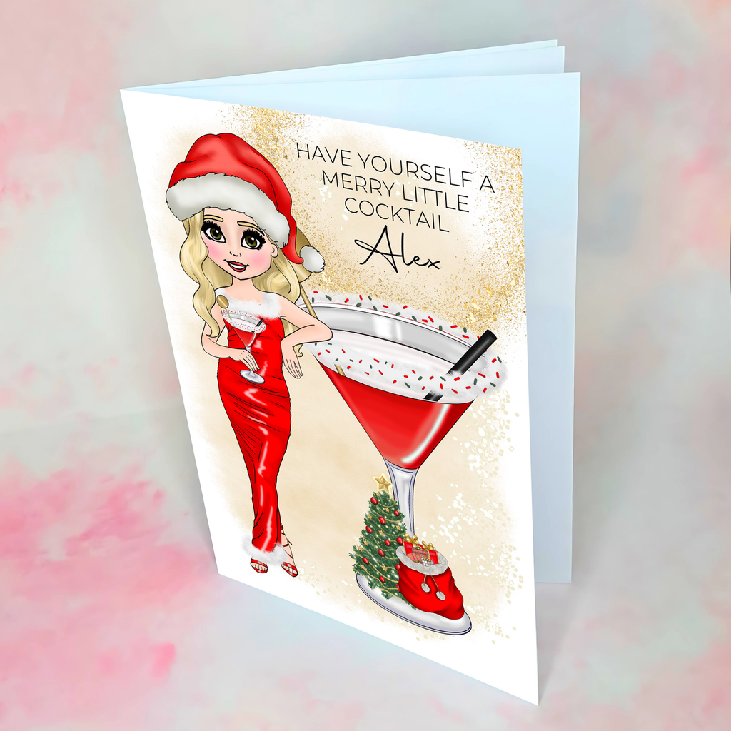 Personalised Clausmopolitan Cocktail Card For A Special Friend #CC