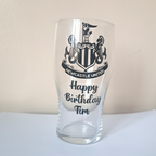 NUFC Football Pint Glass #OG