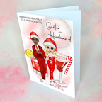 Personalised Candy Cane Cocktail Card For Sister And Husband  #CC