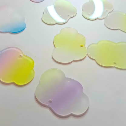 Rainbow Acrylic Keyring Blanks