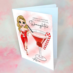 Personalised Candy Cane Cocktail Card For A Daughter #CC