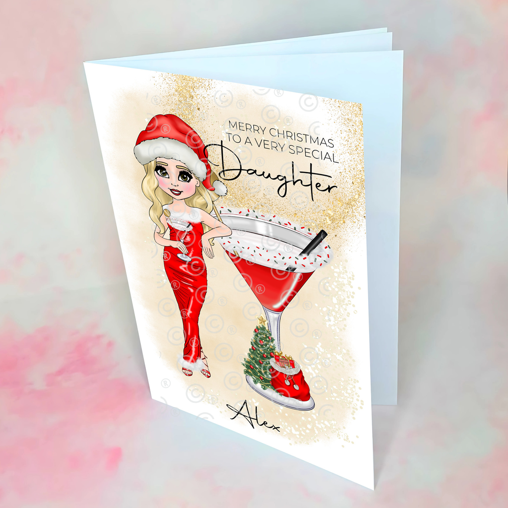 Personalised Clausmopolitan Cocktail Card For A Daughter #CC