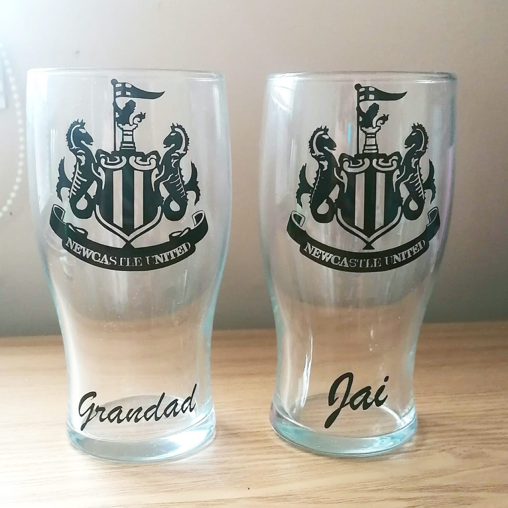 NUFC Football Pint Glass #OG