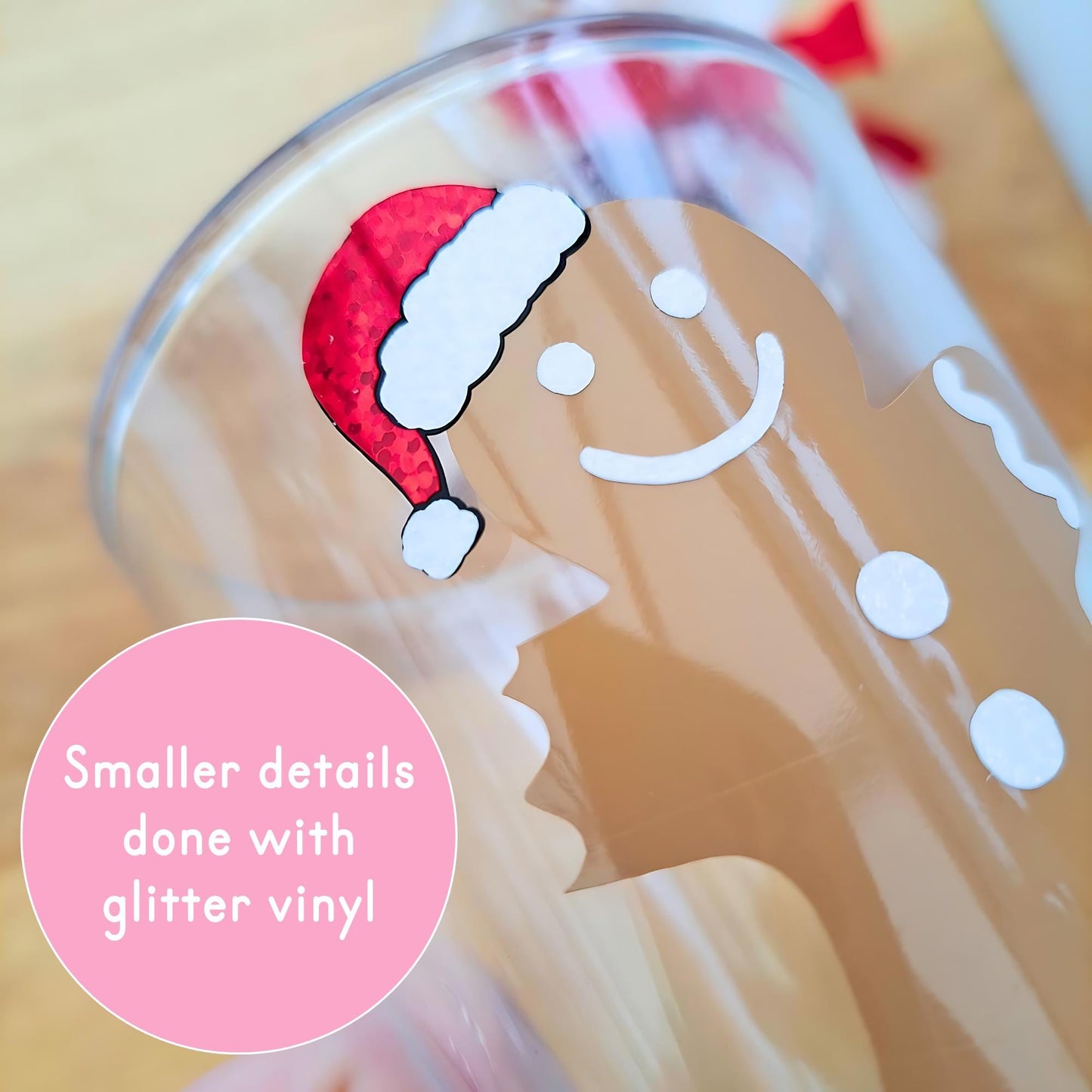 Personalized Christmas Hot Chocolate Glass, Custom Name Mug with Premium Glitter Vinyl, Includes Hot Chocolate Cone, Festive Holiday Gift CG