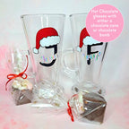 Personalized Monogram Christmas Hot Chocolate Glass #CG