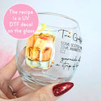 The Godfather Cocktail Recipe Glass, 12oz Iconic Godfather Cocktail Glass Husband Fathers Day Gift, Best Man Proposal Gift For Bestfriend #CL