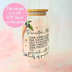 16oz Pornstar Martini Cocktail Recipe Glass – Clear Tumbler with Bamboo Lid #CL