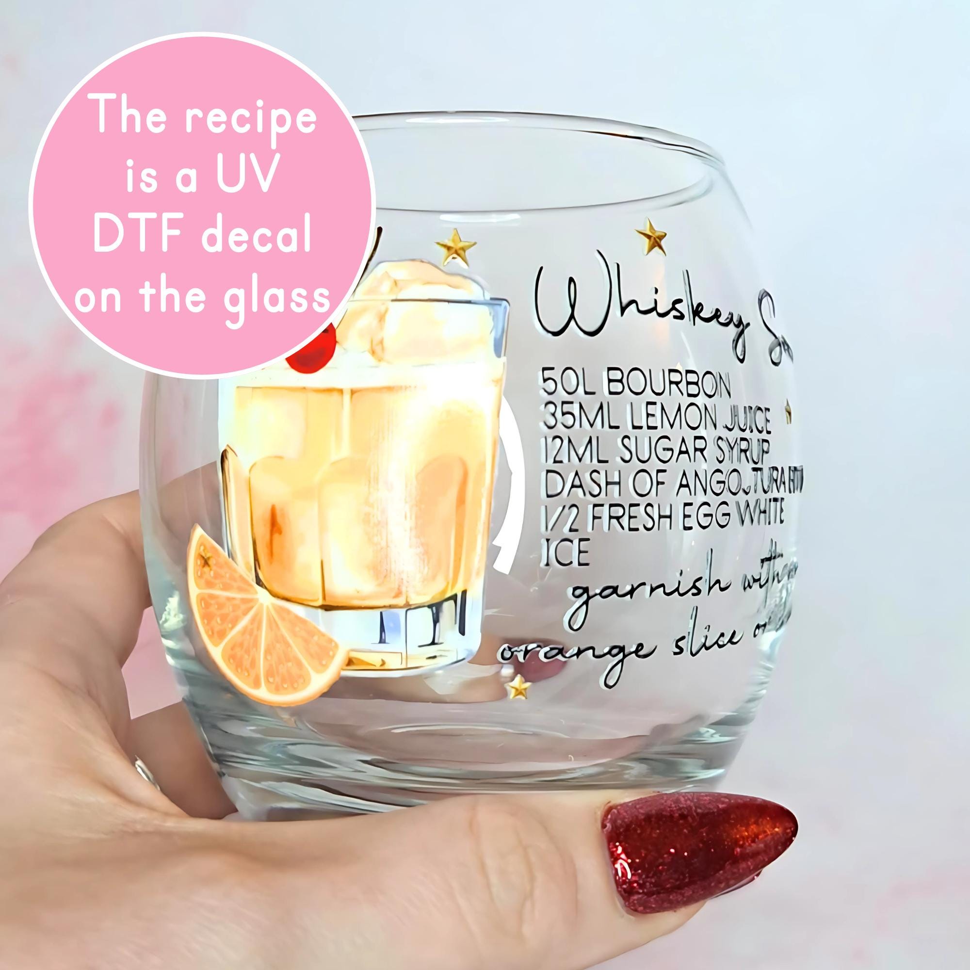 Whiskey Sours 12oz Cocktail Recipe Mixer Glass, Whiskey Recipe Glass for Father's Day, Cocktail Mixer Glasses for Groomsmen/Best Man Gifts #CL