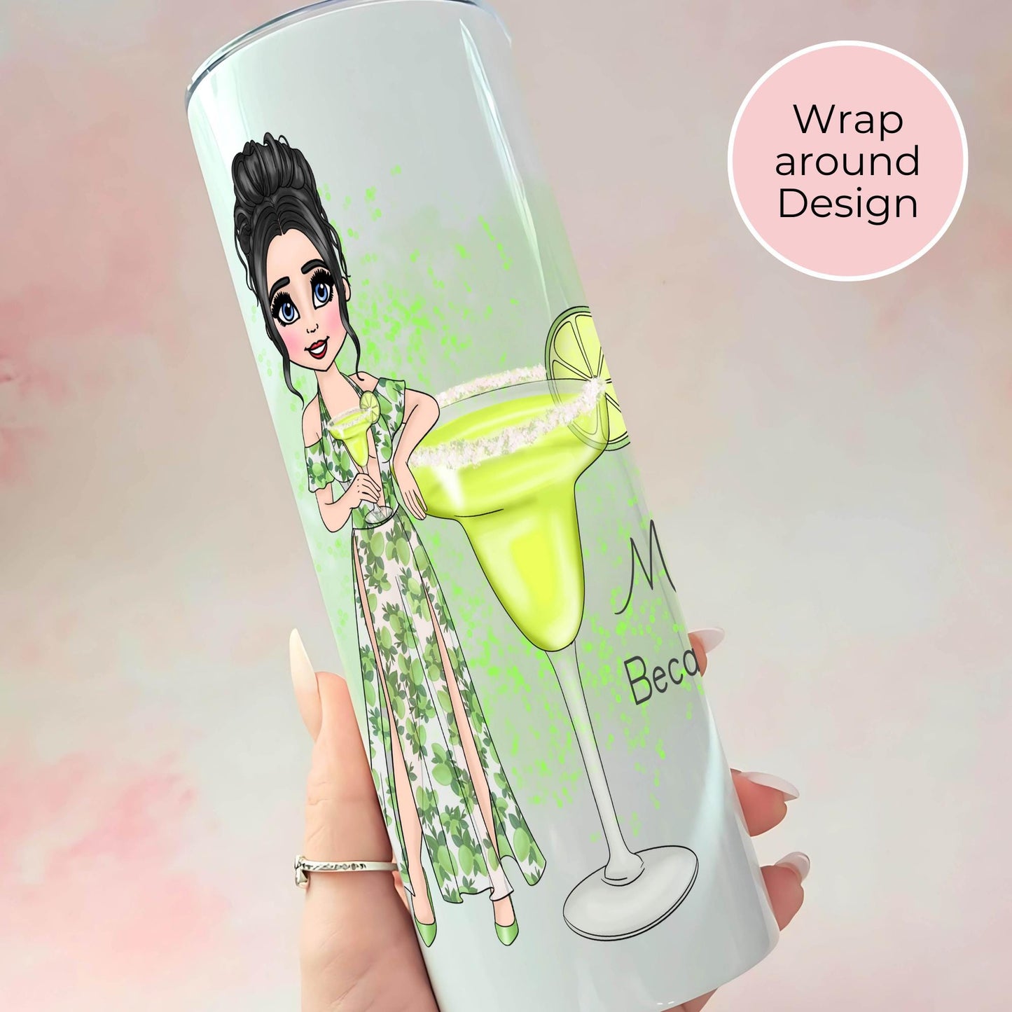 Margarita Cocktail Girl 20oz Stainless Steel Tumbler, Adulting Is Hard Funny Tumbler, Hot or Cold Drink Flask For Work, Festival Drinkware #ST