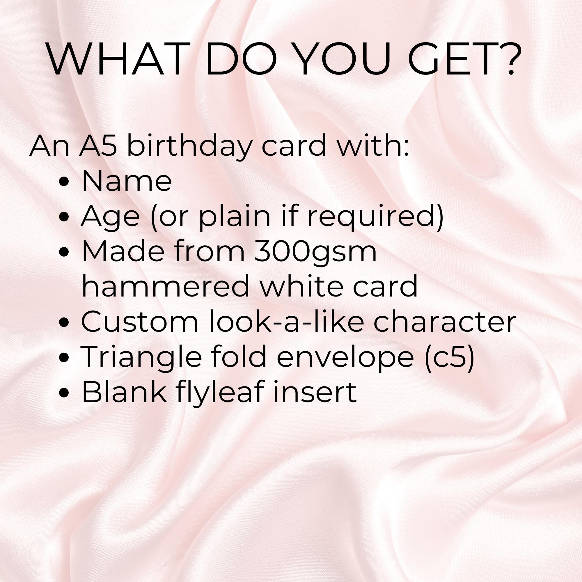 Rose Sangria Personalised A5 Luxury Birthday Card #G1