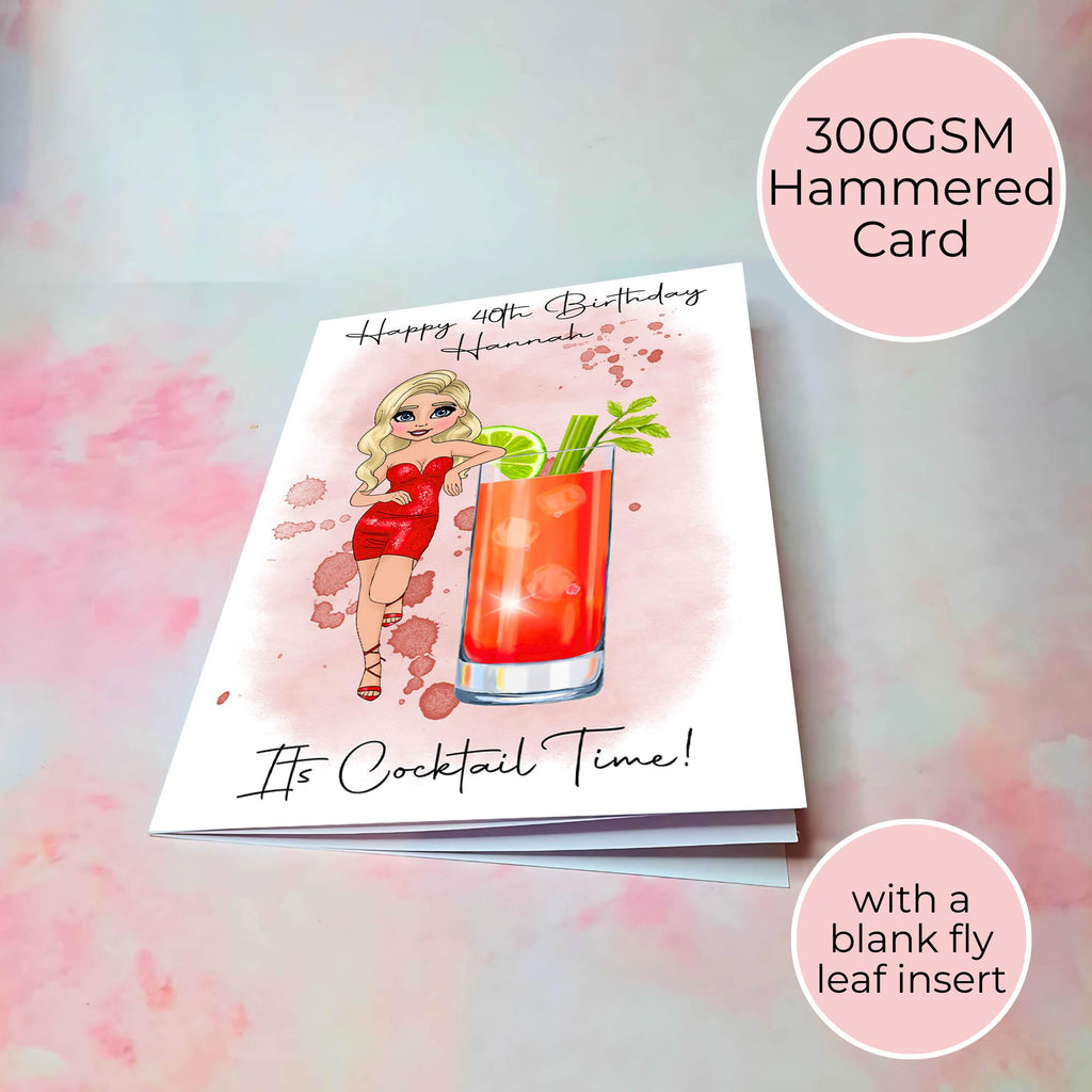 Bloody Mary Personalised A5 Luxury Birthday Card #G1