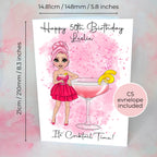 Cosmopolitan Personalised A5 Luxury Birthday Card #G1