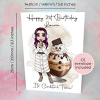 Dirty Snowman Personalised A5 Luxury Birthday Card #G1
