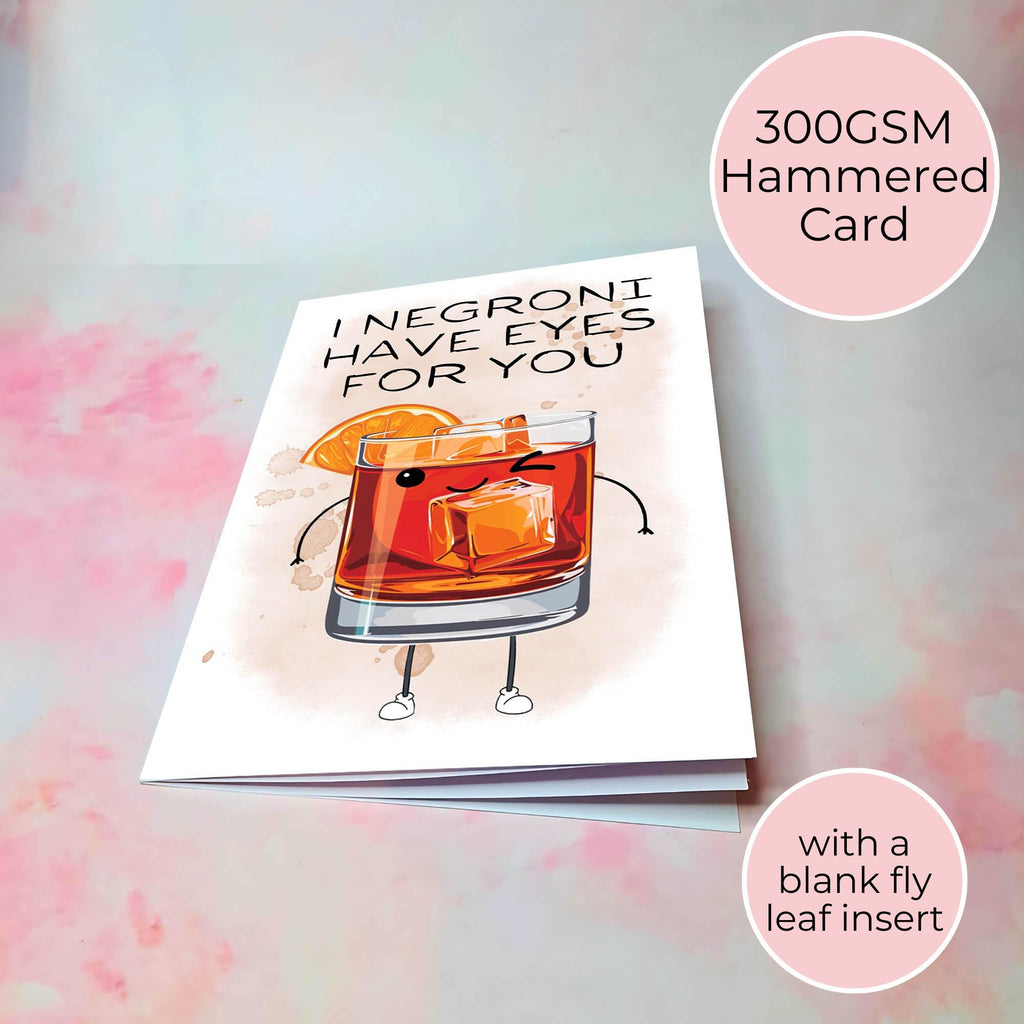 Negroni Cocktail Funny Valentines Card A5 #V1