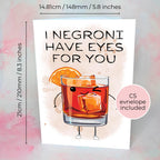 Negroni Cocktail Funny Valentines Card A5 #V1