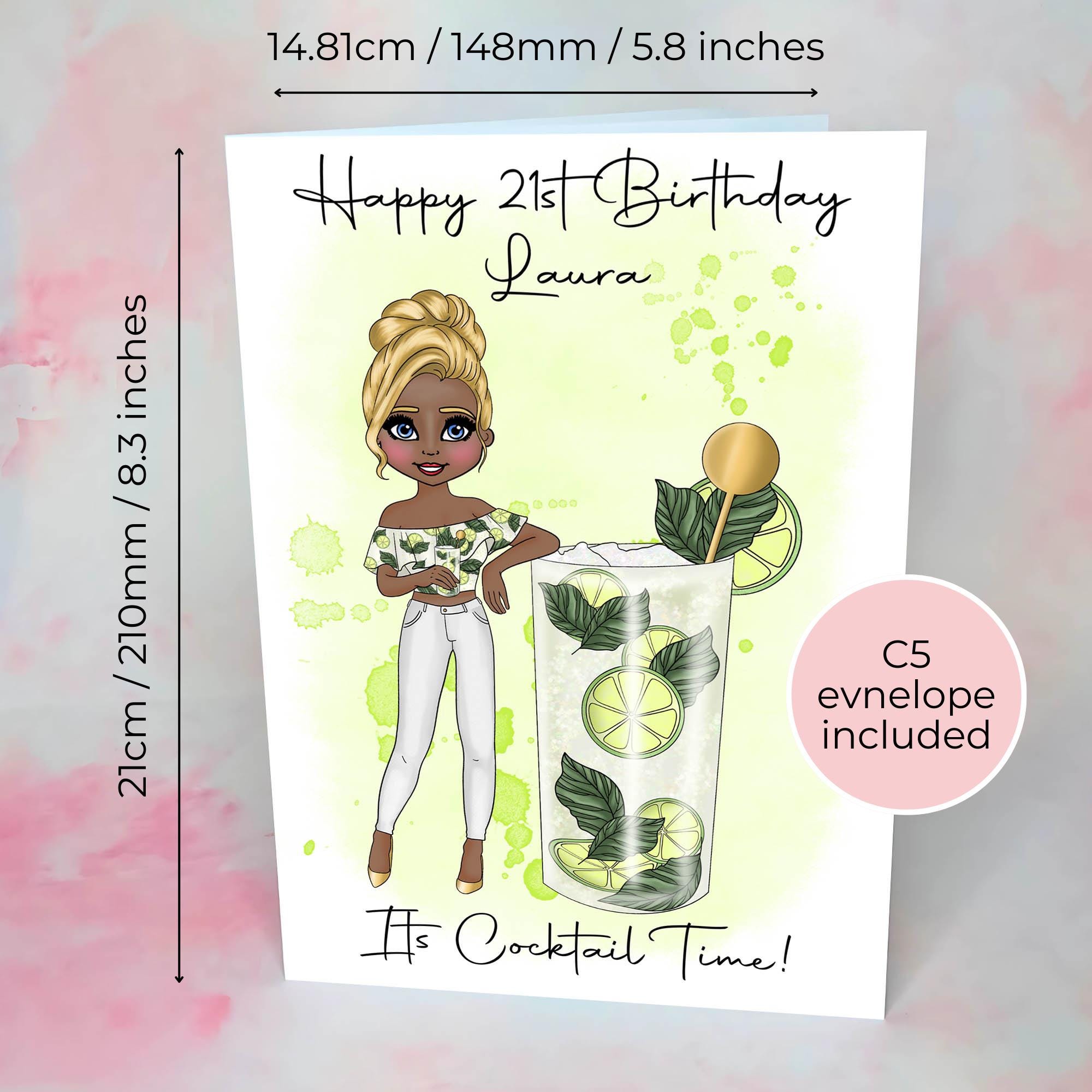 Mojito Personalised A5 Luxury Birthday Card #G1