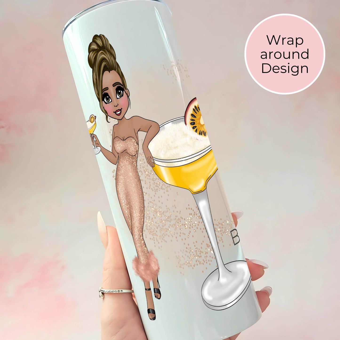 Pornstar Martini 20oz Cocktail Stainless Steel Tumbler, Festival Party Drinkware, Hot Cold Drinks Flask Tumbler For Travelling, Gift For Her #ST