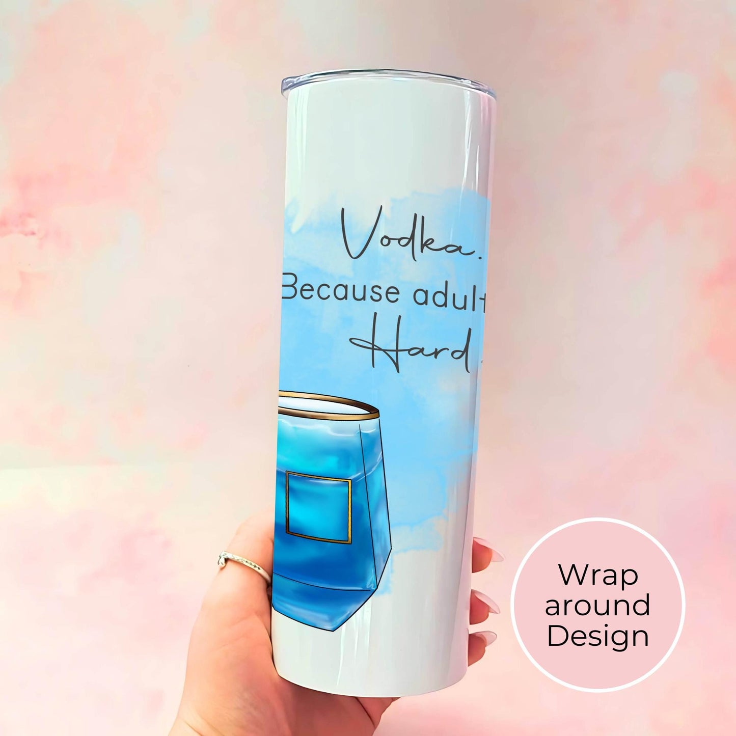 The Vodka Girl 20oz Stainless Steel Cocktail Tumbler, Hot or Cold Insulated Tumbler, Beach Party Travel Mug For Her Milestone Birthday #ST