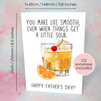 Whiskey Sours Fathers Day Card With Custom Character #F1