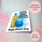 Keep Calm And Drink Vodka Personalised A5 Mothers Day Card #M1