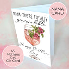 Gin Credible Luxury Personalised A5 Mothers Day Card #M1
