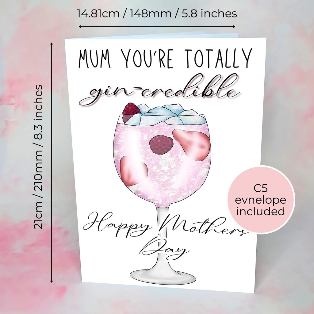 Gin Credible Luxury Personalised A5 Mothers Day Card #M1
