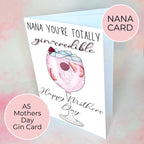 Gin Credible Luxury Personalised A5 Mothers Day Card #M1