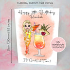 Sex On The Beach Personalised A5 Luxury Birthday Card #G1