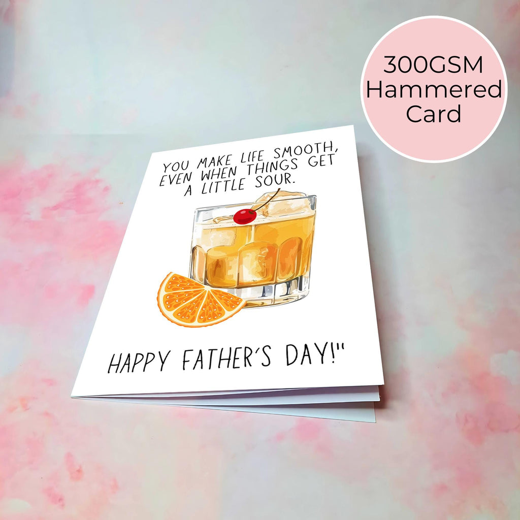 Whiskey Sours Fathers Day Card With Custom Character #F1